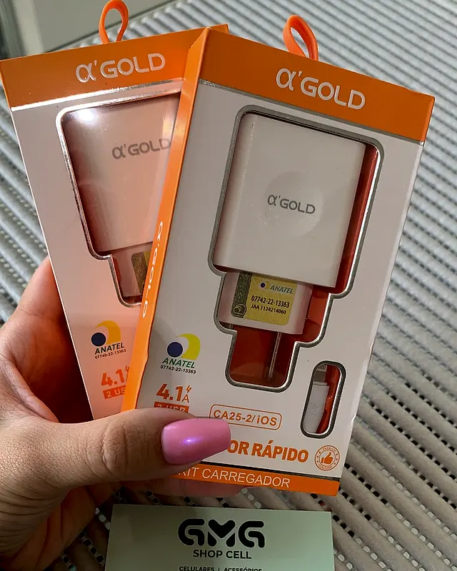 Kit carregador rápido com cabo A'Gold